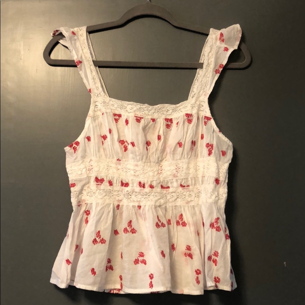 Free People tank top with flutter sleeves size med